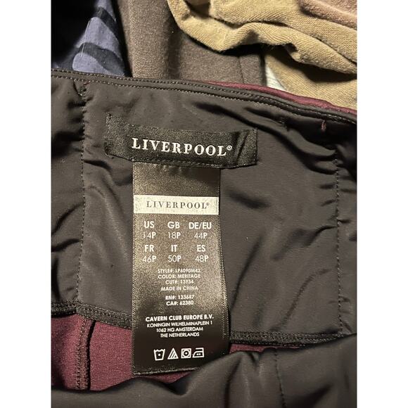 Liverpool Maroon Skirt – Size 14P – Petite Pull-On Stretch Skirt - Picture 3 of 3